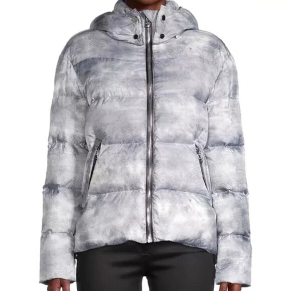 Nicole Benisti Puffer Down Jacket Marbled Grey XL - Picture 1 of 11